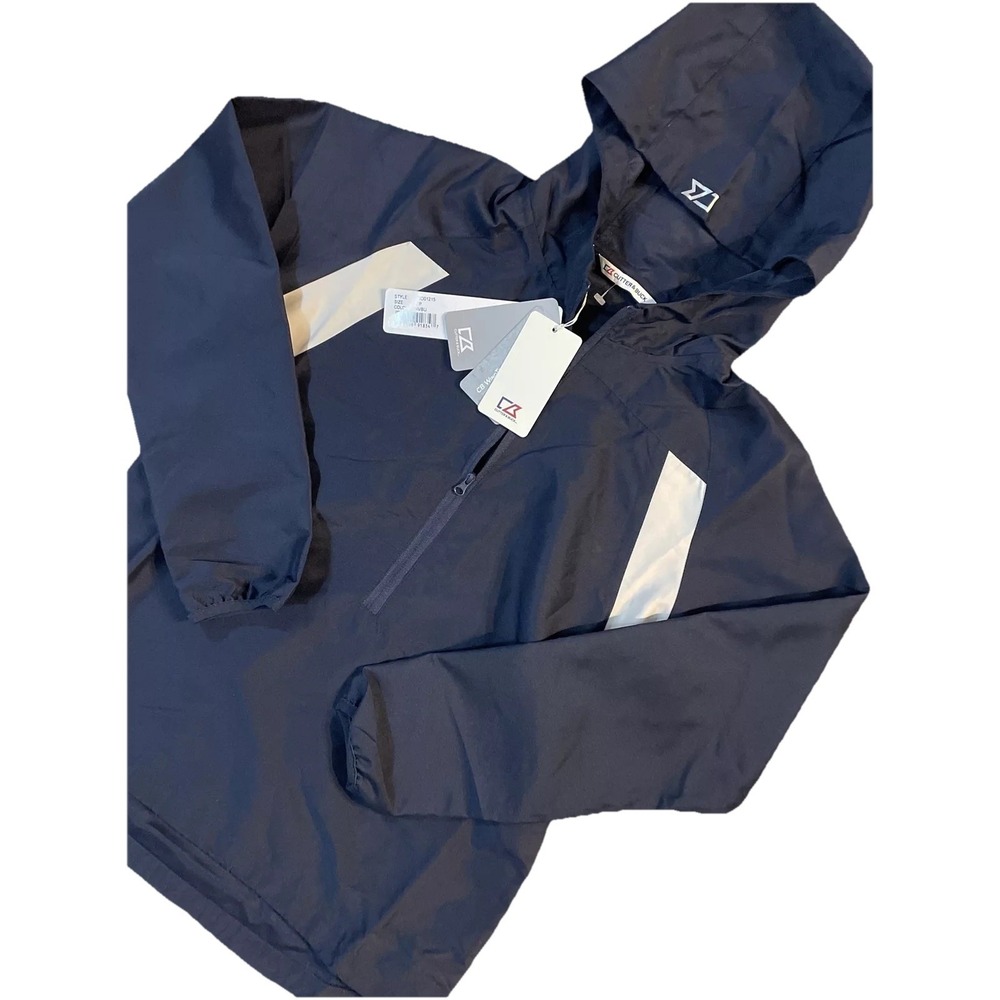 NWT Cutter & Buck Lco01215 Women WindTec Packable Anorak Navy Blue Small‎